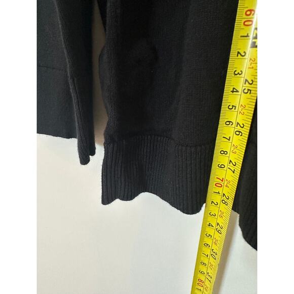 Calvin Klein XL Black Gold Flowers Travel Lounge Pullover Sweater Christmas Cozy - Picture 9 of 10